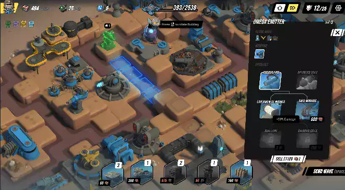 Blueprints of a tower defence system